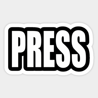 Press For News Journalist Reporter Camera Crews Sticker